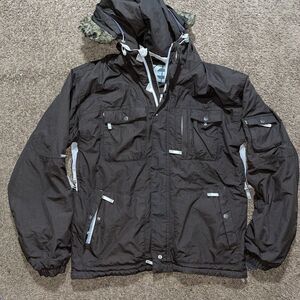 Vintage Planet Earth Heavy Duty Parka Ski Skateboard Jacket Size Large Rare‎